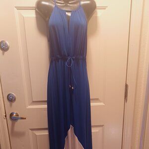 The Maggy London blue and white two-tone maxi dress